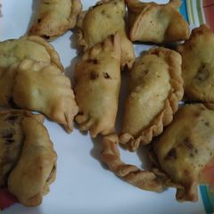 A picture of Mutton Keema samosa.