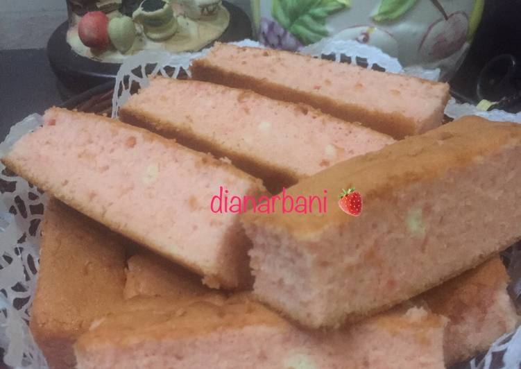 Strawberry Eggwhite Cake/ Bolu Putih Telur Strawberry 🍓