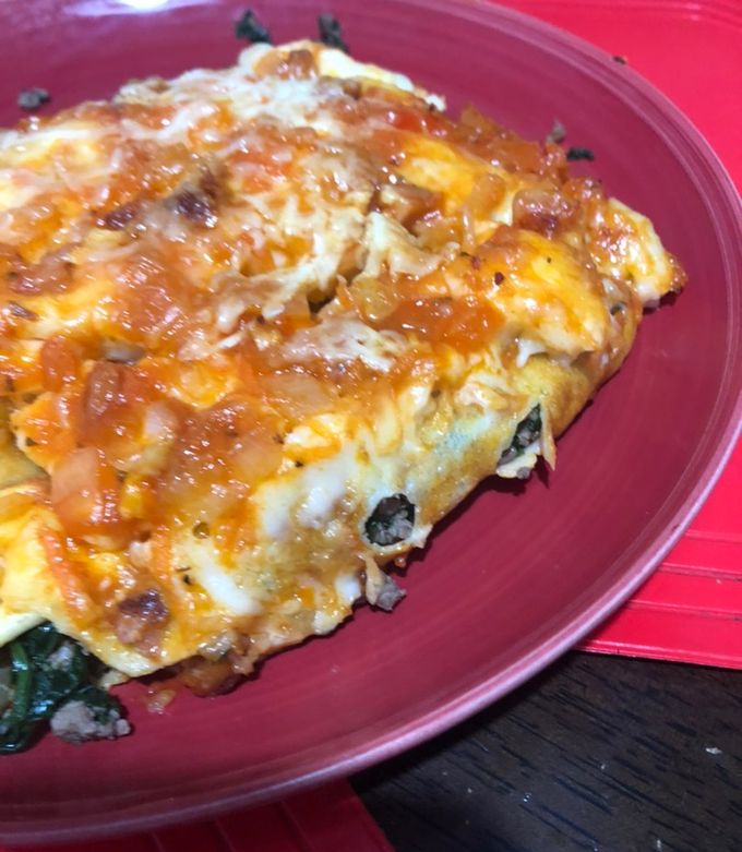 Una foto de Canelones de carne y espinacas