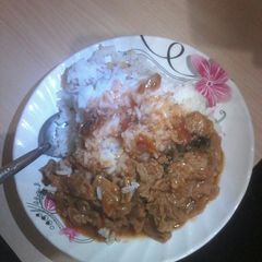 A picture of Plain rice and sosi#festive contest kakamega.