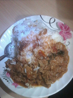 A picture of Plain rice and sosi#festive contest kakamega.