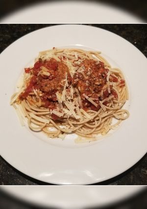 Una foto de Albóndigas de pavo y calabacín en salsa de tomate