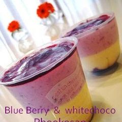 Blueberry and White Chocolate Mousse A picture of Blueberry and White Chocolate Mousse.