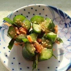 A picture of Korean-Style Cucumber Kimchi.