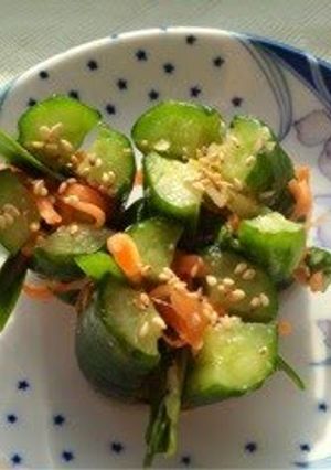 A picture of Korean-Style Cucumber Kimchi.