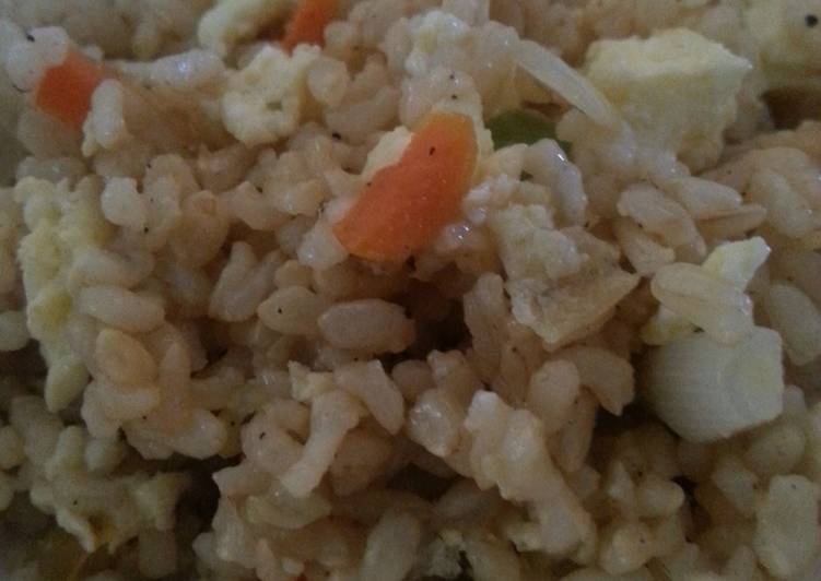 Simple Way to Prepare Perfect Brown rice veggie and egg fried rice