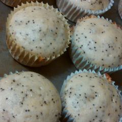 A picture of Cranberry poppyseed muffins.