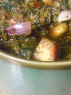 A picture of Paalak Paneer.