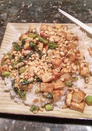 A picture of Kung Pao Tofu.