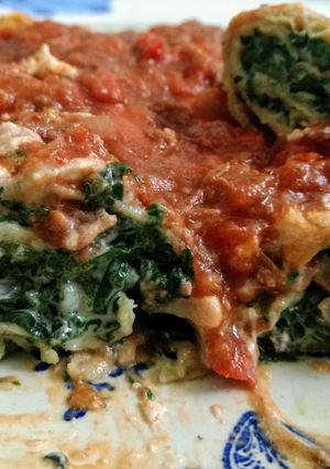 Una foto de Canelones de acelga