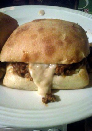 A picture of Brad's greek style sloppy joes.