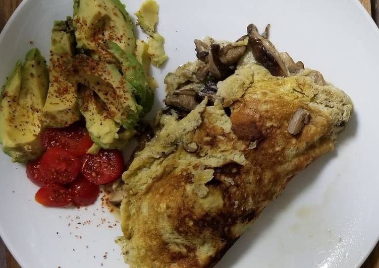 Simple Way to Make Quick Mushroom omelette