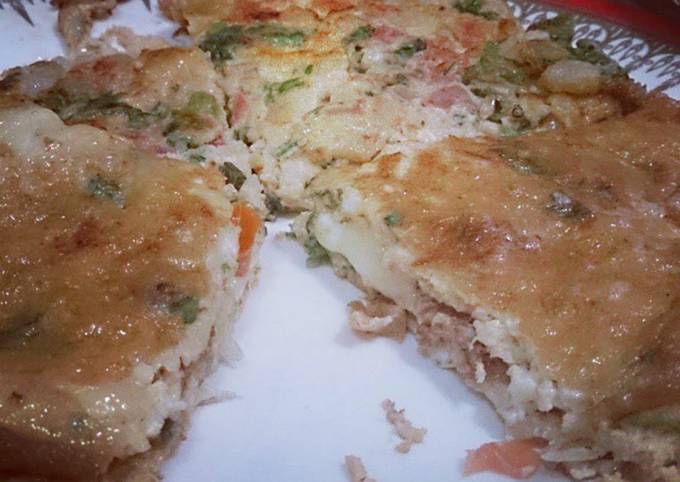 Simple Way to Make Homemade SKhan&#39;s Cheesey Omelette