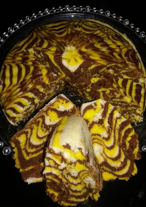 Foto resep Bolu Kukus Motif Harimau