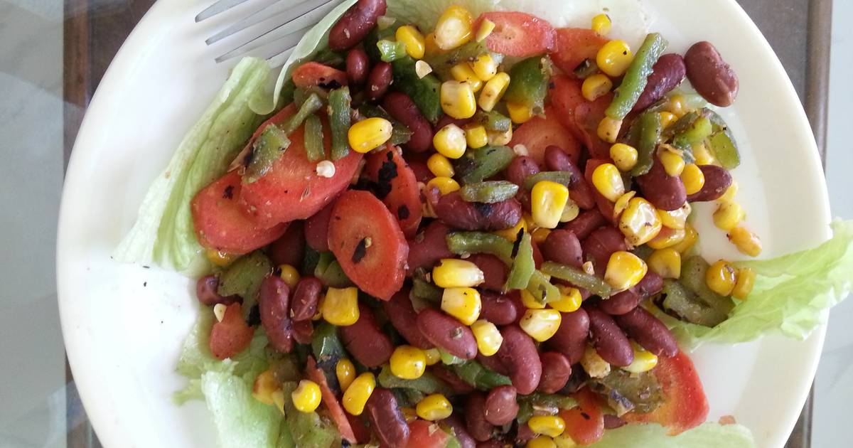 Red bean Veggie Salad Recipe by hira.rizvii Cookpad