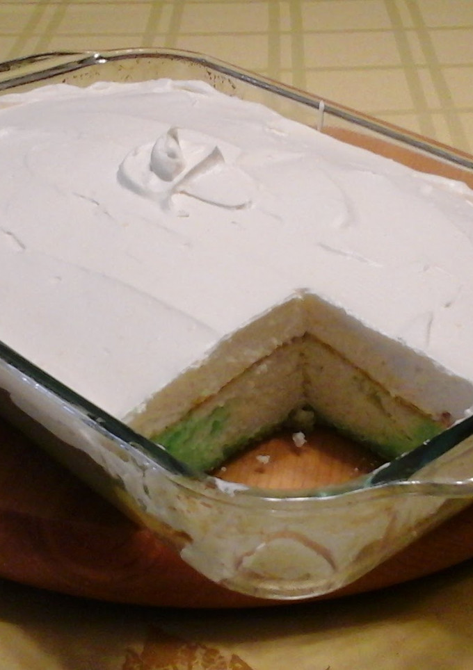 A picture of Jello poke cake.