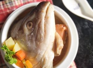 Foto resep Sup kepala & daging salmon🐳