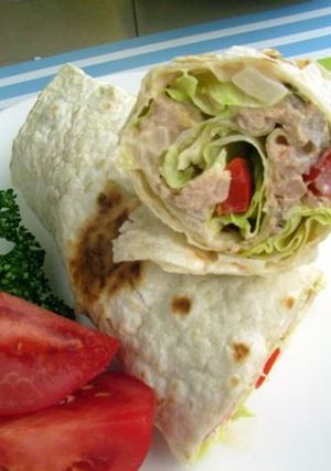 A picture of Sweet Onion & Tuna Wrap Sandwich.