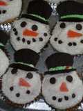 Festive Snowmen Cupcakes