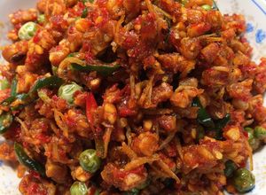 Foto resep Orek tempe teri dengan rimbang