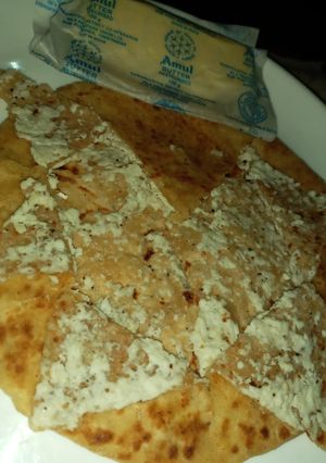 A picture of Homemade cottage cheese paratha.
