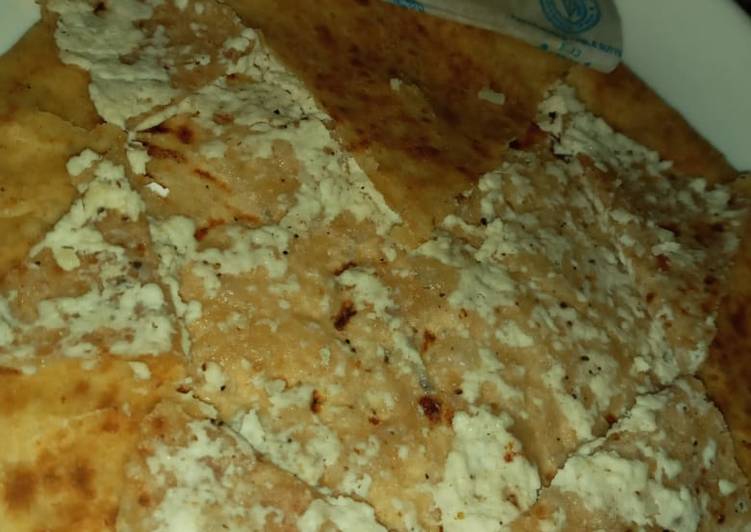 Homemade cottage cheese paratha