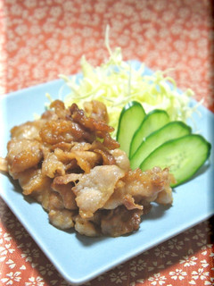 A picture of Easy and Light Tasting Sautéed Ginger Pork Belly with Ponzu Sauce.