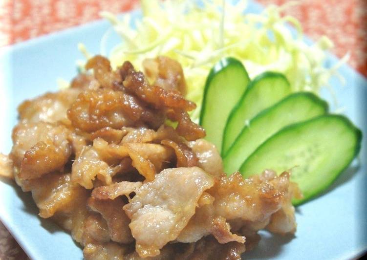 Recipe of Perfect Easy and Light Tasting Sautéed Ginger Pork Belly with Ponzu Sauce