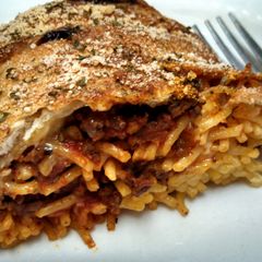 A picture of Braided Spaghetti Bread.