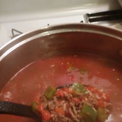 A picture of My Fav! Stuffed Pepper Soup!.