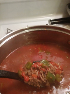 A picture of My Fav! Stuffed Pepper Soup!.