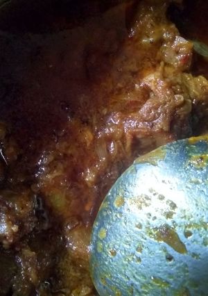 A picture of Mutton curry.
