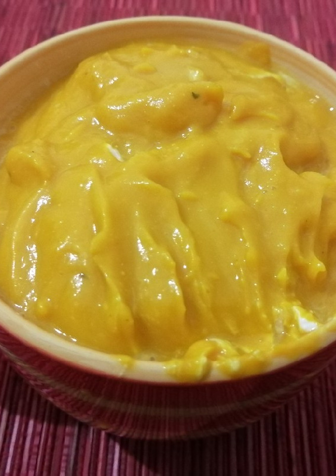 Una foto de Sopa crema de zapallo y jengibre