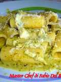 Rigatoni con pesto di pistacchio di Bronte e gorgonzola dolce