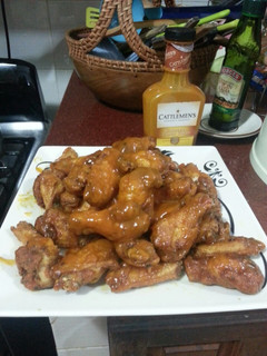 A picture of PassionFruit/Mustard BBQ Wings.