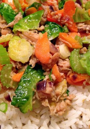 A picture of Delicious Turkey Flakes Stir fry.