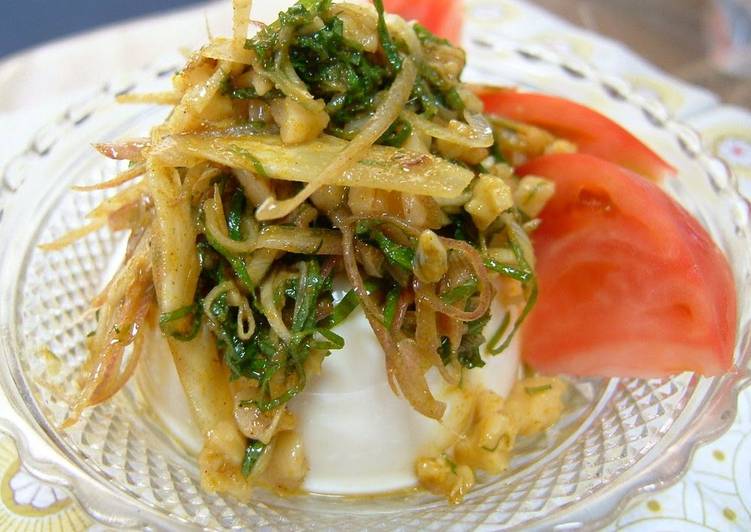 Simple Way to Make Quick Chilled Tofu with Spicy Toppings