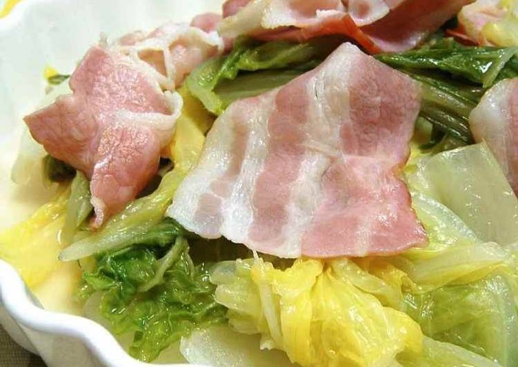 Super Easy Chinese Cabbage and Bacon