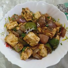 A picture of Simple stir fried paneer.