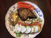 A picture of oven ribeye steak