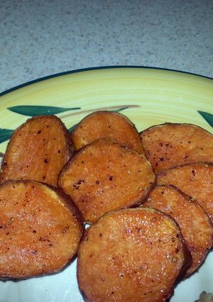 A picture of Baked Sweet potato chips.