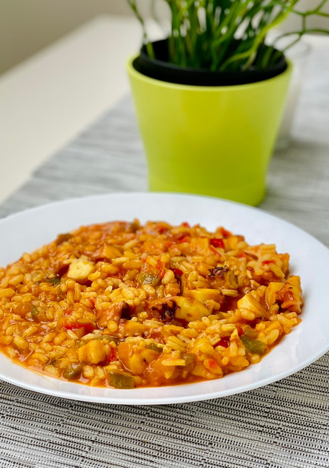 Una foto de Arroz con pulpo 🐙