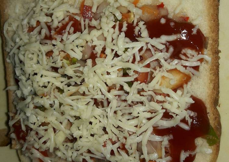 Easiest Way to Make Super Quick Homemade Homemade healthy bread pizza