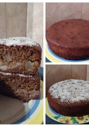 Una foto de Torta integral de manzana y banana
