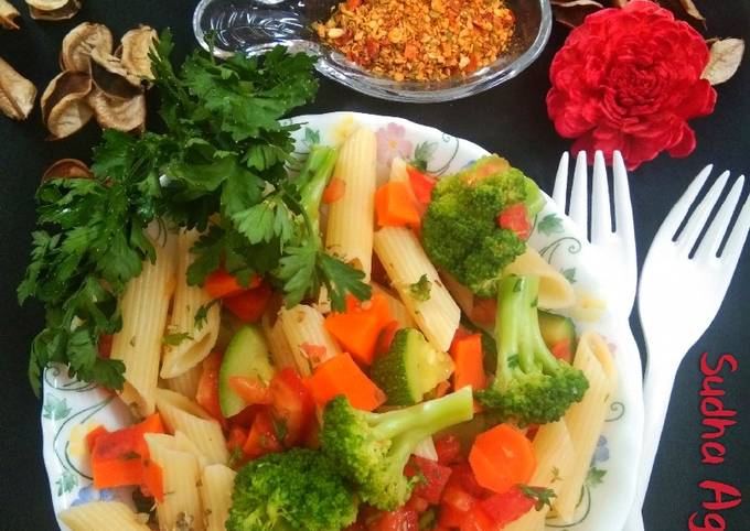 à¤œ à¤° à¤'à¤¯à¤² à¤‡à¤Ÿ à¤² à¤¯à¤¨ à¤ª à¤¸ à¤¤ à¤¸à¤² à¤¦ Zero Oil Italian Pasta Salad Recipe In Hindi à¤° à¤¸ à¤ª à¤¬à¤¨ à¤¨ à¤• à¤µ à¤§ In Hindi By Sudha Agrawal Cookpad