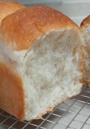A picture of Milky Loaf Bread Baked in a Pound Cake Mold.