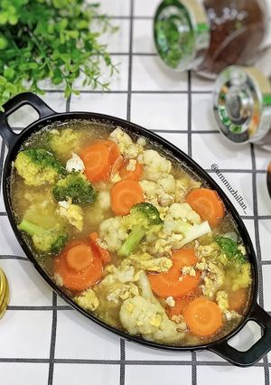 Foto resep Sup Sayur Telur Orak-arik, Simpel dan Sehat