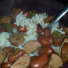 A picture of Crockpot Red beans and rice.