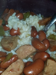 A picture of Crockpot Red beans and rice.
