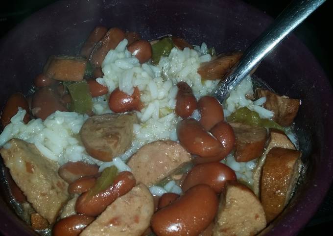 Crockpot Red beans and rice